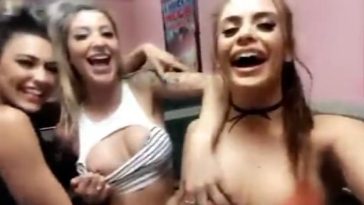 Allison Parker, Rainey James & Austin Reign Having Fun in the Restaurant Bathroom Video