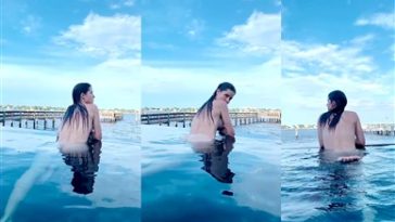 Amanda Cerny Nude Swimming in Pool Video Leaked