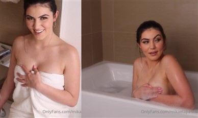 Mikaela Pascal Nude Bathtub Shower Video Leaked