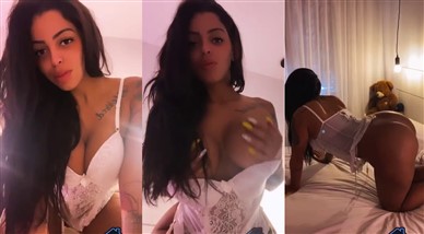 Stephanie Silveira Nude White Lingerie Teasing Video Leaked
