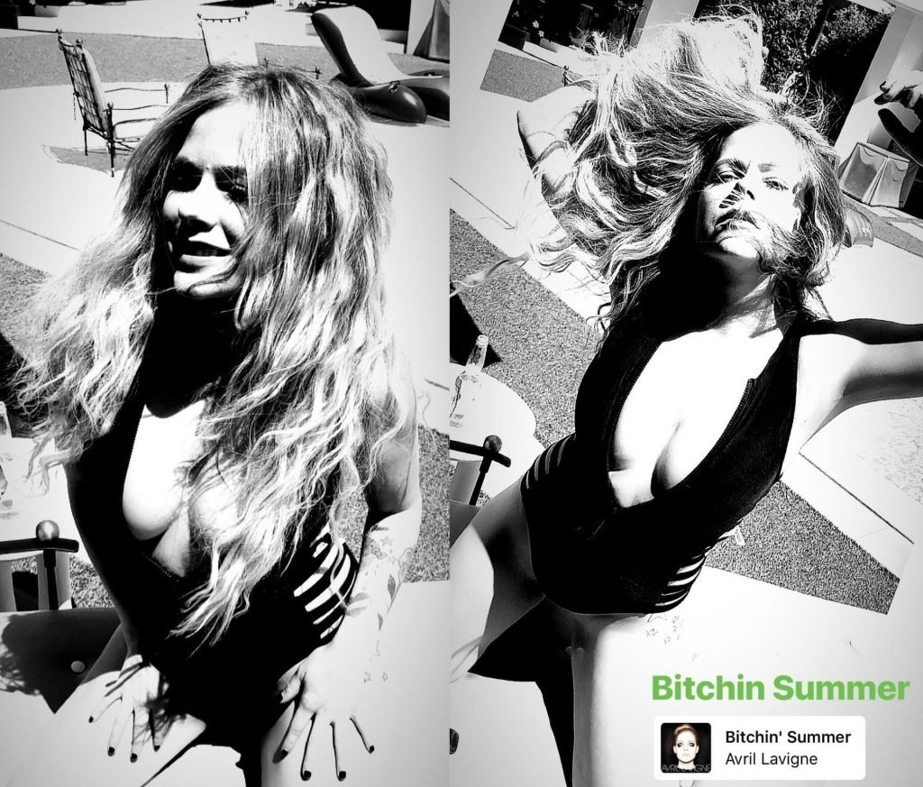 Avril Lavigne New Tits & Nip Slip (7 Photos + GIF)
