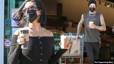 Braless Kourtney Kardashian & Travis Barker Go Grocery Shopping Together at Erewhon Market (41 Photos)