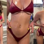Christina Khalil Nude Bikini Striptease in Shower Video Leaked