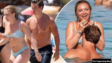 Florence Pugh & Will Poulter Enjoy a Flirty Beach Day in Ibiza (14 Photos)