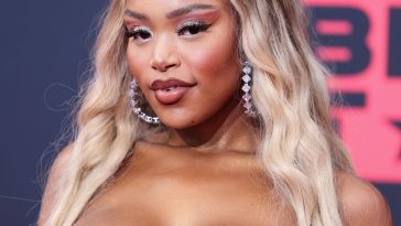 Jourdin Pauline Shows Off Her Sexy Boobs at the 2022 BET Awards in LA (17 Photos)