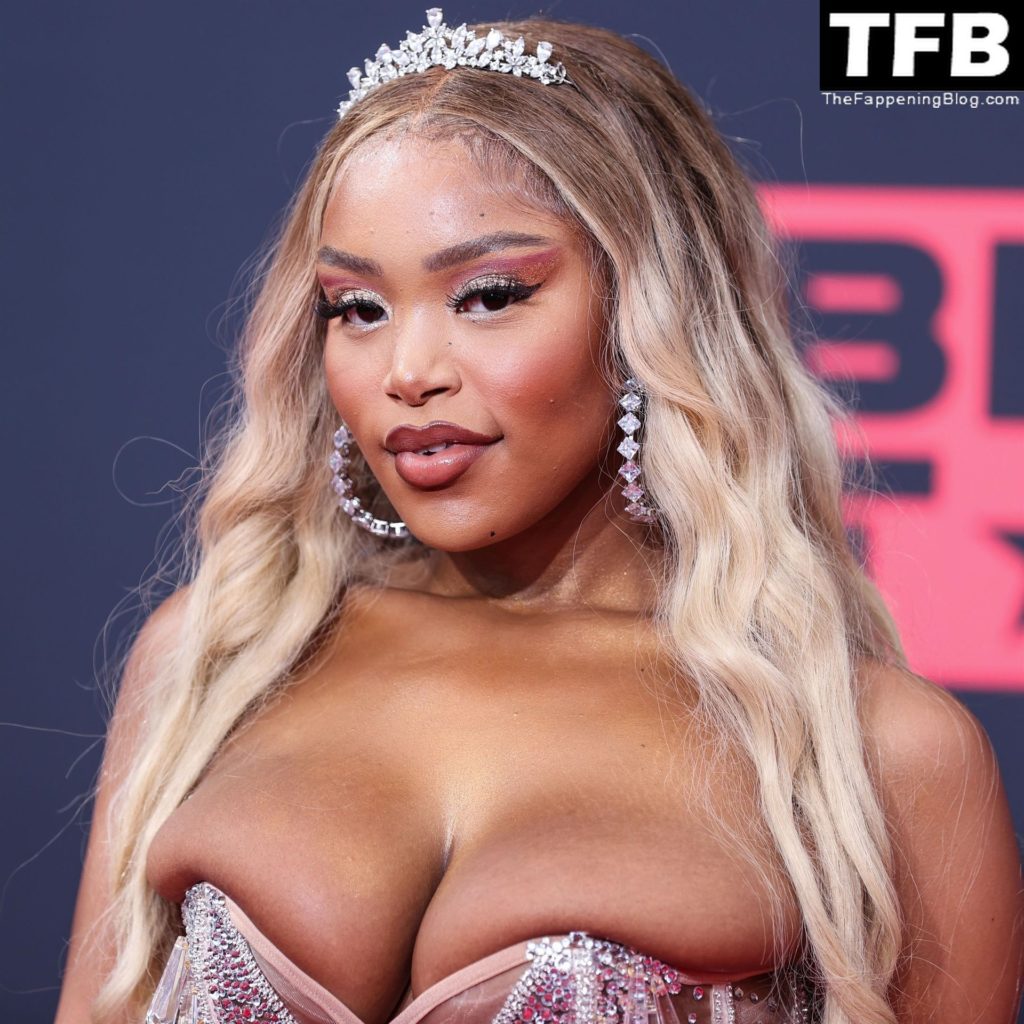 Jourdin Pauline Shows Off Her Sexy Boobs at the 2022 BET Awards in LA (17 Photos)