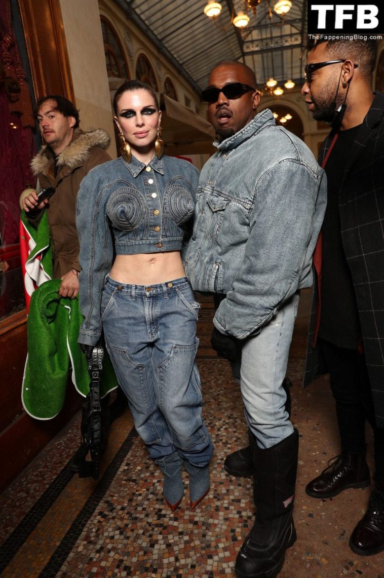 Kanye West & Julia Fox Exit the Kenzo Men’s Fall/Winter 2022/2023 Fashion Show in Paris (58 Photos)