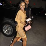 Braless Karrueche Tran Sticks Out Her Tongue as She Leaves Party During Art Basel (11 Photos)