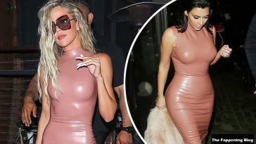 Khloe Kardashian Shows Off Her Toned Up Body in a Pink Dress During Family Dinner in WeHo (26 Photos)