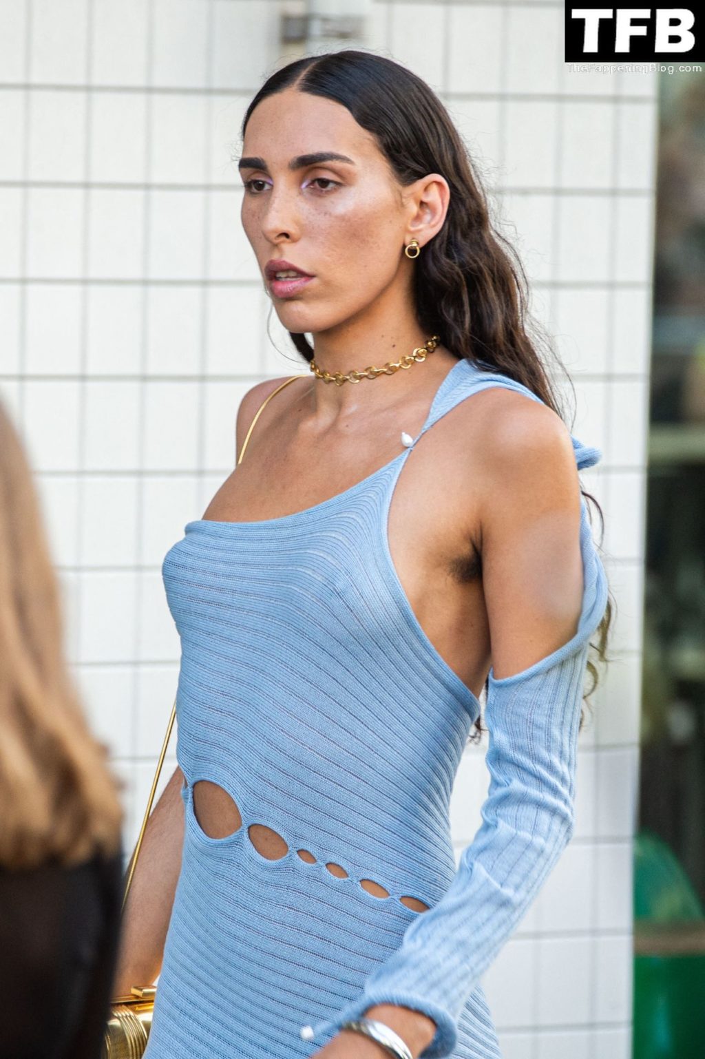 Raya Martigny is Seen Braless in Paris (1 Photo)