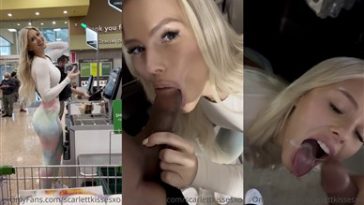 ScarlettKissesXO Mall Park Blowjob Facial Cum Swallow Video Leaked