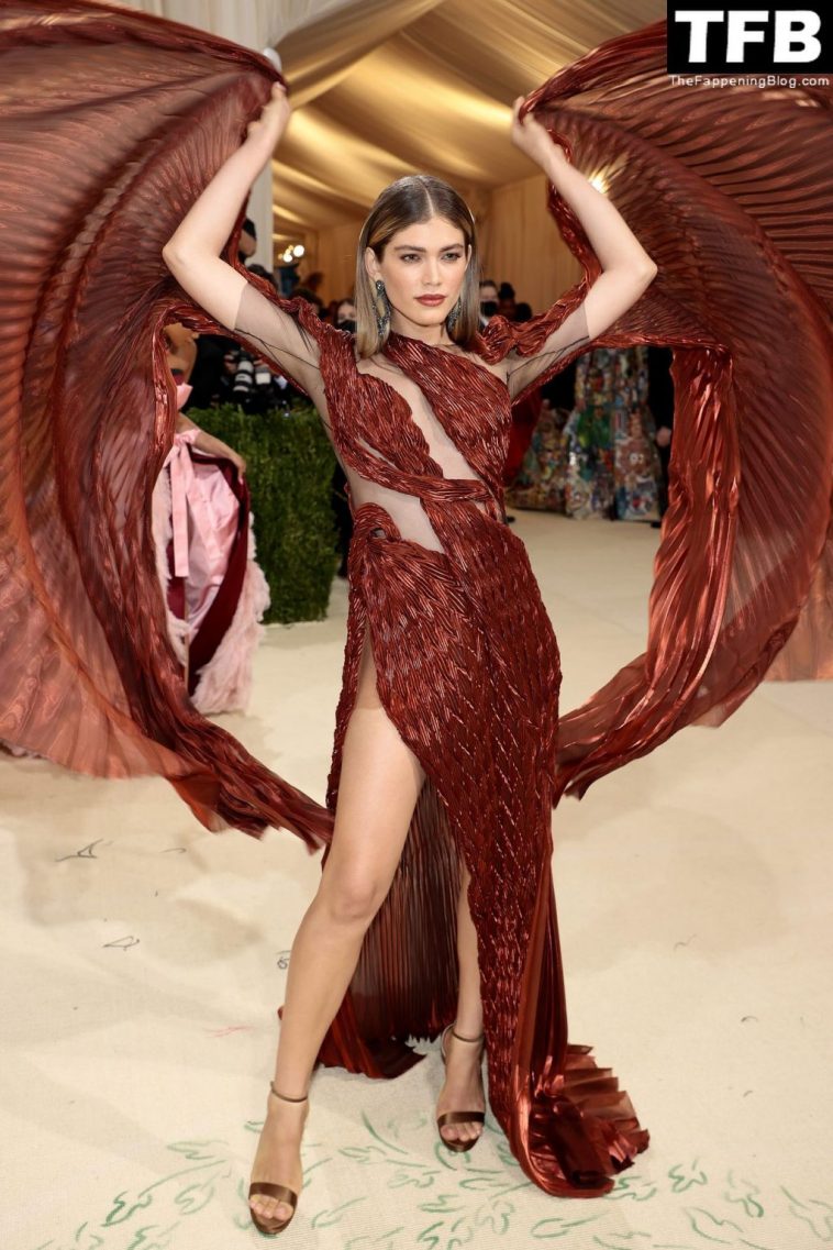 Valentina Sampaio Poses at the 2021 Met Gala in New York (14 Photos)