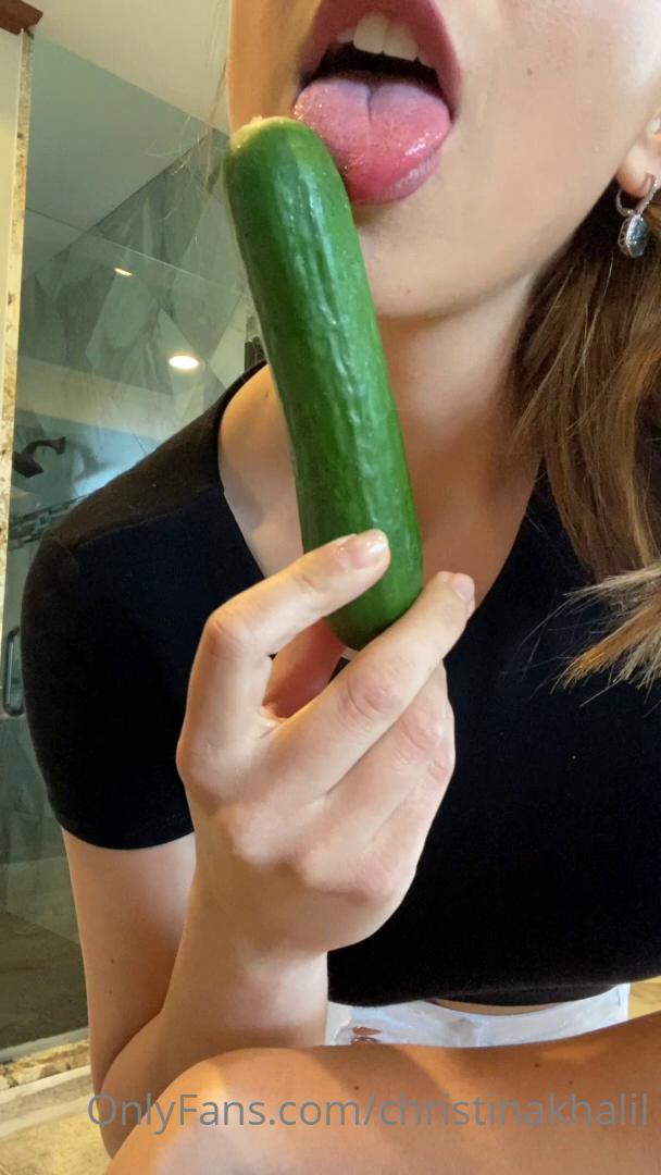 Christina Khalil Cucumber Blowjob Onlyfans Video Leaked