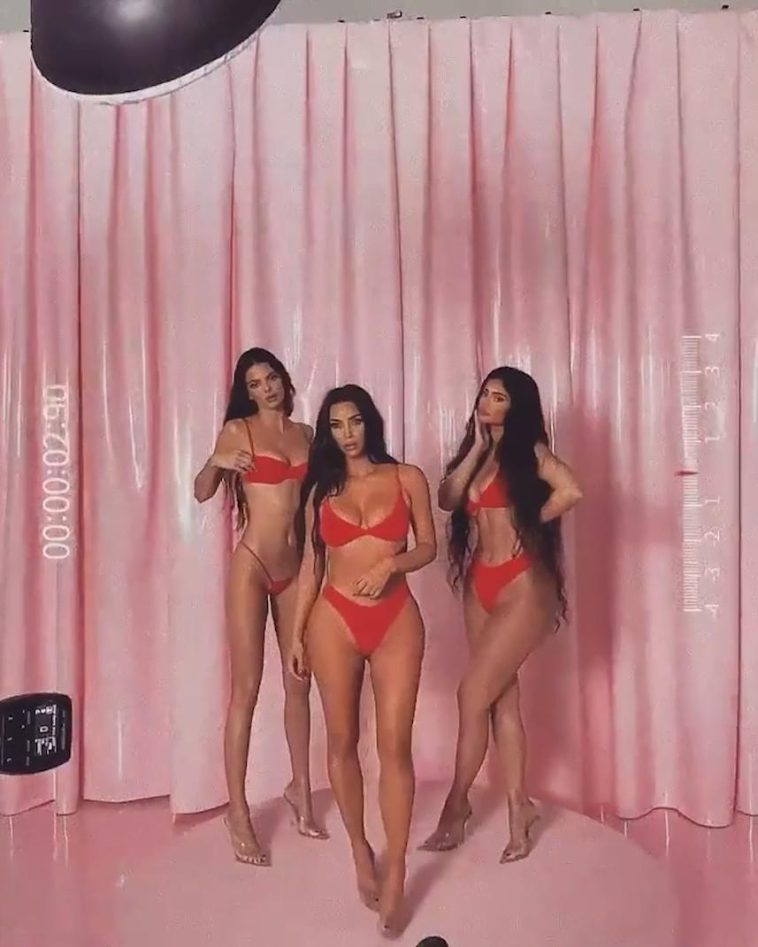Kylie Jenner Thong Lingerie Skims BTS Video Leaked