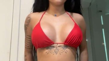 Malu Trevejo Red Lingerie Onlyfans Leaked Video