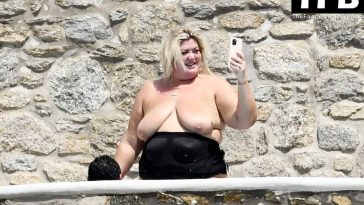 Gemma Collins Flashes Her Nude Boobs on the Greek Island of Mykonos (136 Photos)