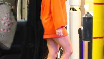 Leggy Jennifer Lopez Dons Sexy All-Orange Look (8 Photos)