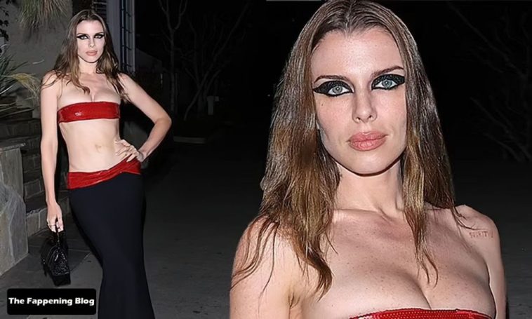 Julia Fox Looks Sexy in a Red Sequin Bra-Top in WeHo (10 Photos)