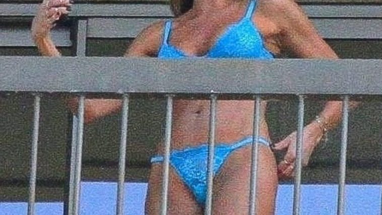 Luciana Gimenez Relaxes in a Blue Bikini on the Balcony of Her Hotel in Rio de Janeiro (35 Photos)