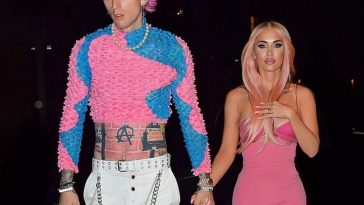 Megan Fox & Machine Gun Kelly Match in Barbie Pink as They Step Out For Dinner in NYC (10 Photos)