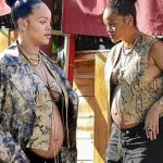 Rihanna Bares Her Sexy Boobs & Baby Bump For Lunch in Beverly Hills (83 Photos)