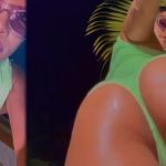 Rihanna Displays Her Tits and Butt in Green Lingerie (14 Pics + GIFs & Video)