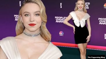 Sydney Sweeney Takes the Plunge in a Very Low-Cut B&W Mini Dress at People’s Choice Awards (35 Photos)