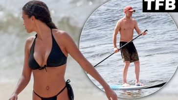 Vincent Cassel & Tina Kunakey Enjoy a Day on the Beach in Ipanema (31 Photos)