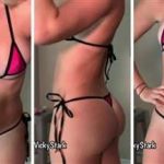 Vicky Stark Hot Pink Micro Bikinis Try Video - Famous Internet Girls