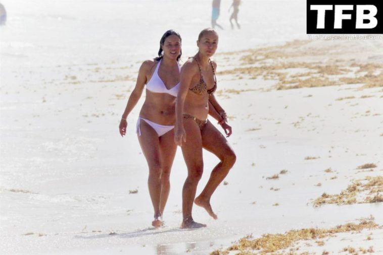 Michelle Rodriguez Shows Off Her Body While Taking a Dip with a Mystery Blonde in Mexico (49 Photos)