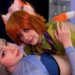 Purple Bitch - Cosplay Girls Try Double Anal