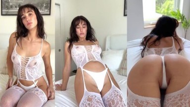 Natalie Roush - White Lingerie Butthole Slip PPV Video Leaked