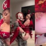 Auhneesh Nicole - Halloween Threesome Sextape Video Leaked