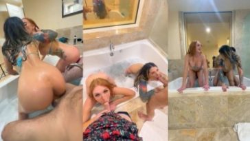 Kaylynn Kay And Jane Jacobs - 4Way In Bathtub