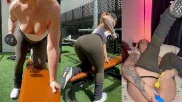 Remy Lacroix - New Work Out Video Turns Into Solo Dildo Fuck