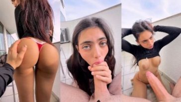 Brenda Trindade - Deepthroat Blowjob In Balcony