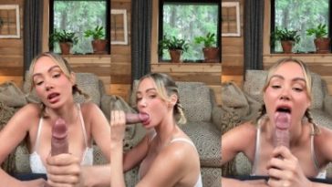 Sara Jean Underwood - Sucking Realistic Dildo