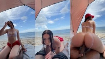 Auhneesh Nicole - Lifeguard Fucks Stranger On Beach