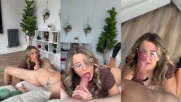 Poppynzach - Nerdy BJ And Facial With Glasses