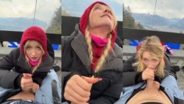 Lena Polanski - POV Blowjob On A Ski Lift